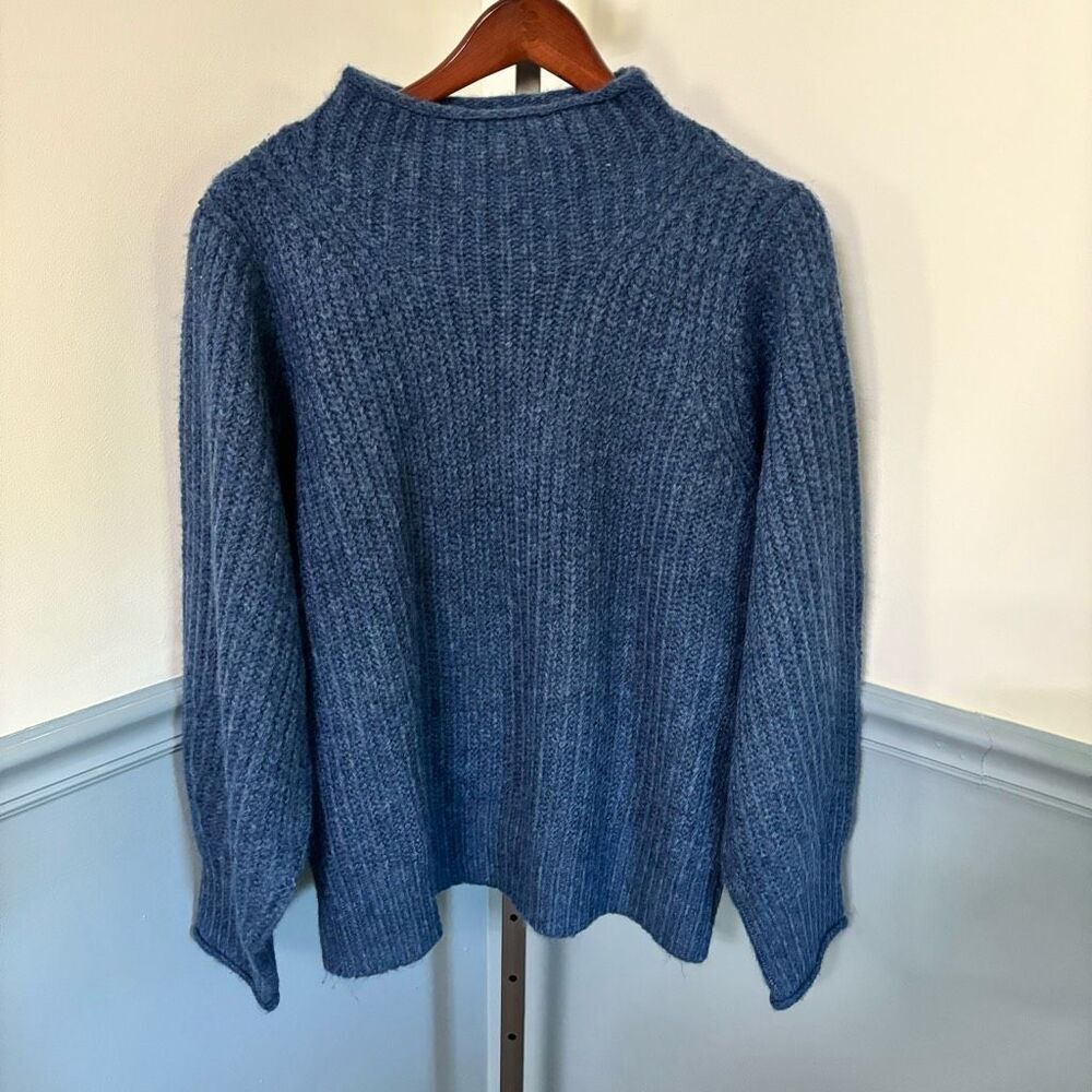 Madewell Heathered Blue Turtleneck Sweater